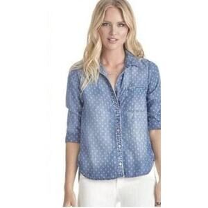 Cloth & Stone.Blue Chambray Button Down Shirt